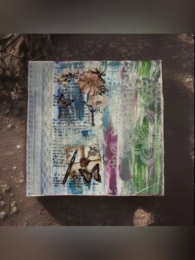 Original Abstract Painting 12 X 12 Canvas Acrylic Titled A Touch Of Whimsy
